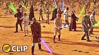 Jedi vs Droid Army  Battle of Geonosis Part 2  Star Wars Attack of the Clones 2002 Movie Clip [upl. by Cornell623]