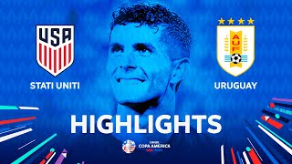 VINCE LA CELESTE STATI UNITI ELIMINATI  USA  URUGUAY 0 1  COPA AMERICA  HIGHLIGHTS  MOLA TV [upl. by Atwekk]