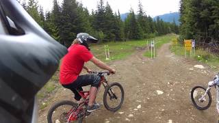 Whistler Bike Park Downhill Crabapple Hits  ALine  GoPro HD Hero 2 [upl. by Atnamas]