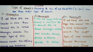 Anemia symptomscauses types and lab diagnosisEasy way to understand in Hindi and Urdu [upl. by Suedama]