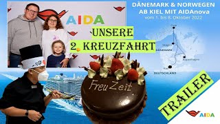 BEST OF  Die 2 Kreuzfahrt  DÄNEMARK amp Norwegen 4K  AIDA Nova 102022  TRAILER  FreuZeitPark [upl. by Eiuqnimod]