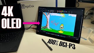 4K  OLED Touch  Pen 100 DCIP  🤯  Magedok 16quot Portable Monitor Review [upl. by Retla534]