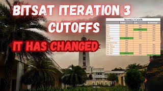 BITSAT Iteration 3 Cutoffs  BITSAT 2024  BITS Pilani  Cutoff dropped [upl. by Neyud]