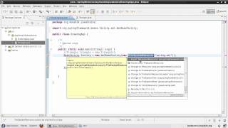 Spring Tutorial 04  Writing Code Using the Bean Factory [upl. by Aihtekal]