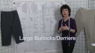 How to Adjust for a Large ButtocksDerriere on a Pants Pattern [upl. by Nossila716]