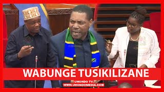 MWIGULU ASHAMBULIWA BUNGENI WABUNGE WAMVAA VIKALI quotPESA ZIMEENDA WAPIquotSPIKA AMPIGA MASWALI MAGUMU [upl. by Ragnar988]