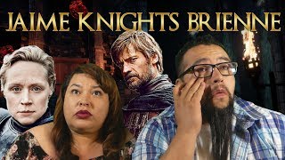 Game of Thrones 8x02 Jaime Knights Brienne Reaction HD [upl. by Oznecniv522]