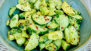 Cucumber Avocado Salad  Easy 5 min Salad [upl. by Ulrike]