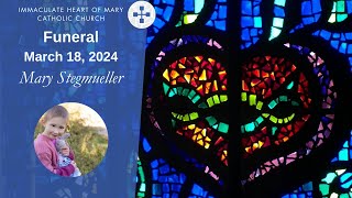 IHM Funeral Livestream Mary Stegmueller [upl. by Huckaby]