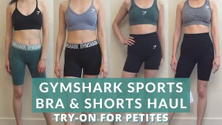 Gymshark TryOn Haul for Short Girls amp Petites  Sports Bras amp Shorts  XS vs S [upl. by Spear559]