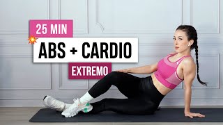 25 MIN CARDIO  ABDOMEN EXTREMO 💦 Sin repetir ejercicios absworkout abdominales abdomen [upl. by Akirehc101]