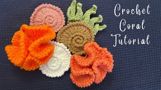 Crochet Coral Tutorial  Crochet Hyperbolic Shape [upl. by Relly449]