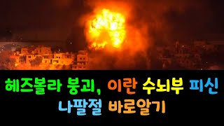 헤즈볼라 붕괴 이란 수뇌부 피신  나팔절과 로쉬 하샤나 [upl. by Gnihc]