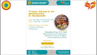 Webinar Series 5 quotTrack Record of Seismicity in Sulawesiquot [upl. by Beaston167]