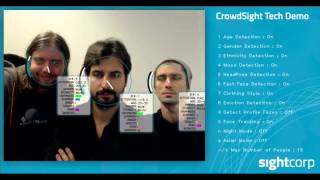 CrowdSight Tech demo  Crowd Face Analysis Software [upl. by Bara]