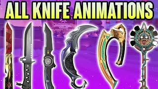 ALL VALORANT KNIFE SKINS  ANIMATIONS UPDATED  VALORANT KNIFE SKINS [upl. by Jacey]