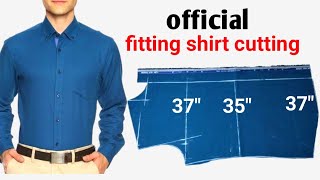 official fitting shirt cutting in hindishirt cuttingshirt cutting for mengents fitting shirt [upl. by Nodrog]