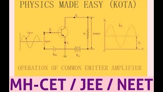 COMMON EMITTER AMPLIFIER INPUT AND OUTPUT SIGNAL AMPLITUDE IMPEDANCE LOGIC GATE FOR JEE  36 [upl. by Aidualk513]