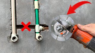 Plumbers never want you to know this Fastest technique to install metal water pipes inside wall [upl. by Gaul762]