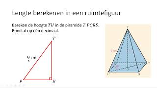 Lengte berekenen in een ruimtefiguur 4 VMBOKGT [upl. by Dominga]