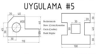 Autocad 2 Boyutlu Çizim 5 Circle 1 [upl. by Cori]