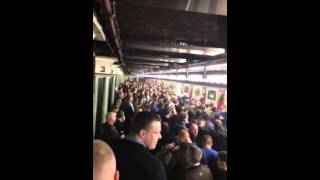 Newcastle fans in tube station at westham [upl. by Hildebrandt]