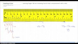 How to read measurements on a ruler [upl. by Cannon]