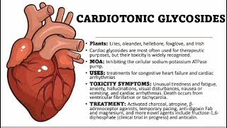 Cardiotonic and Cyanogenic Glycosides Its toxicity and treatmentPharmacognosy RDSA Tutorial [upl. by Uird]