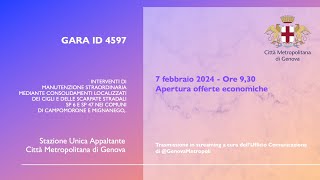 Gara ID 4597 Apertura offerte economiche [upl. by Ycul836]