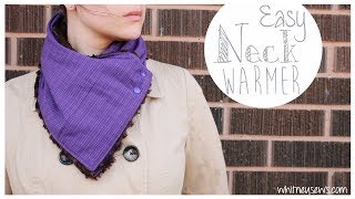 Neck Warmer How to  30 Minute EASY DIY  Whitney Sews [upl. by Odel]