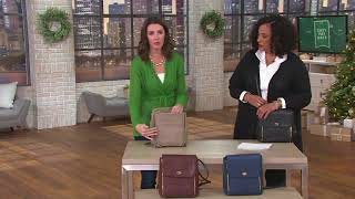 Tignanello Smooth Leather Aurora Convertible Backpack on QVC [upl. by Adalie]