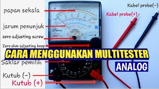 Cara menggunakan alat ukur multitester analog [upl. by Lasonde]