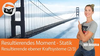 Resultierendes Moment bestimmen  Statik  Resultierende ebener Kraftsysteme 23  Einfach erklärt [upl. by Asenej]