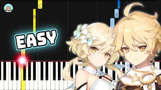 Genshin Impact OST  quotTeyvat Chapter Storyline Preview Travailquot  EASY Piano Tutorial amp Sheet Music [upl. by Kalvn]