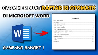 Cara Membuat Daftar Isi Otomatis di Microsoft Word [upl. by Jamal]