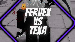 FERVEX vs Texa THE STRONGEST BATTLEGROUNDSroblox thestrongestbattlegrounds combo oneshot ez [upl. by Derdle]