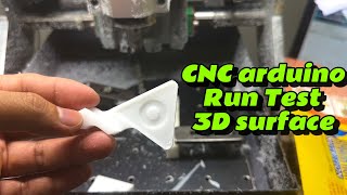 DIY CNC router Arduino  GRBL  Nema23  Run test 3D surface [upl. by Beattie]