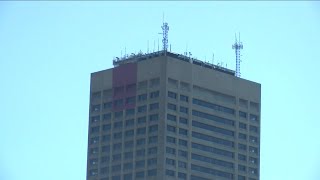 New look new paint job for Seneca One Tower in Downtown Buffalo [upl. by Alaham]