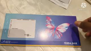 Federal Bank  Welcome Kit Unboxing  NRE Account  2021 [upl. by Eimmis]