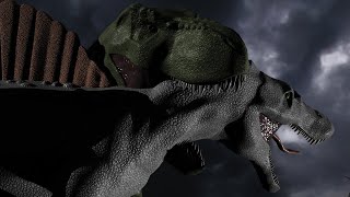 TRex vs Spinosaurus 3D Animation Dinosaur Fight  Tyrant Kingdom [upl. by Eimmas]