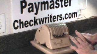 Paymaster CheckWriter Model 800010 [upl. by Reisman]