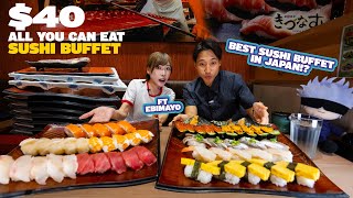 BEST All You Can Eat Sushi Buffet in Tokyo ft ooguiebimayo  40 Free Flow Sushi at Akihabara [upl. by Dolley732]