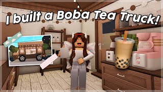 🧋Boba Tea Truck On Bloxburg tour amp build 🛻💨 [upl. by Ariat]