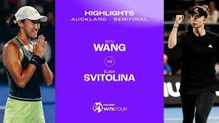 Elina Svitolina vs Wang Xiyu  2024 Auckland Semifinal WTA Match Highlights [upl. by Bord]