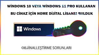 Windows 11 Windows 10 Orjinalleştirme Sorunları Yanlış işletim Sistemi veya Sürümü Kurma Sonucunda [upl. by Soneson]