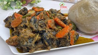 HOW TO MAKE GHANA PEPPERED SNAIL SAUCE WITH BANKU RECIPE  DELICIOUS PEPPERED SNAIL SAUCE RECIPE [upl. by Coveney643]