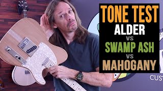 Alder vs Swamp Ash vs Mahogany  Guitar Body Wood Tone Test [upl. by Drogin311]