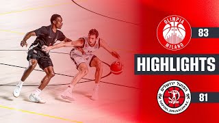 Olimpia Milano  Hapoel Gerusalemme Highlights [upl. by Airdnat442]