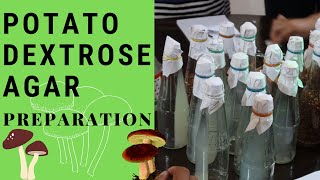 Mushroom Production Potato Dextrose Agar Preparation  PDA [upl. by Shimberg]