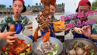 Fisherman Dagang eat lobster swimming crab octopus conch and scallopsyummy seafoodboil [upl. by Charmian140]